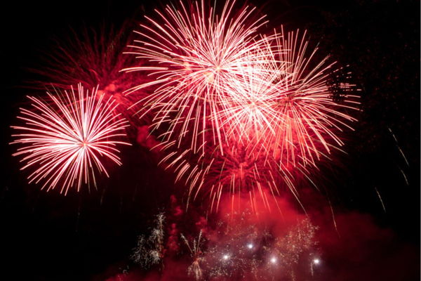 Ein schönes Feuerwerk.